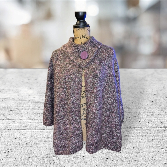 Tweeds purple wool blend cardigan/sweater/jacket size 2X - Picture 2 of 14